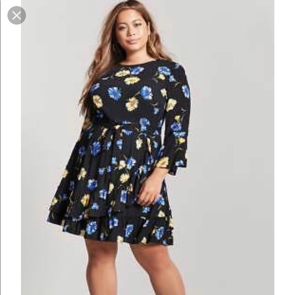 Forever 21 Dresses & Skirts - Forever 21 Plus Size Long Sleeve Daisy Dress